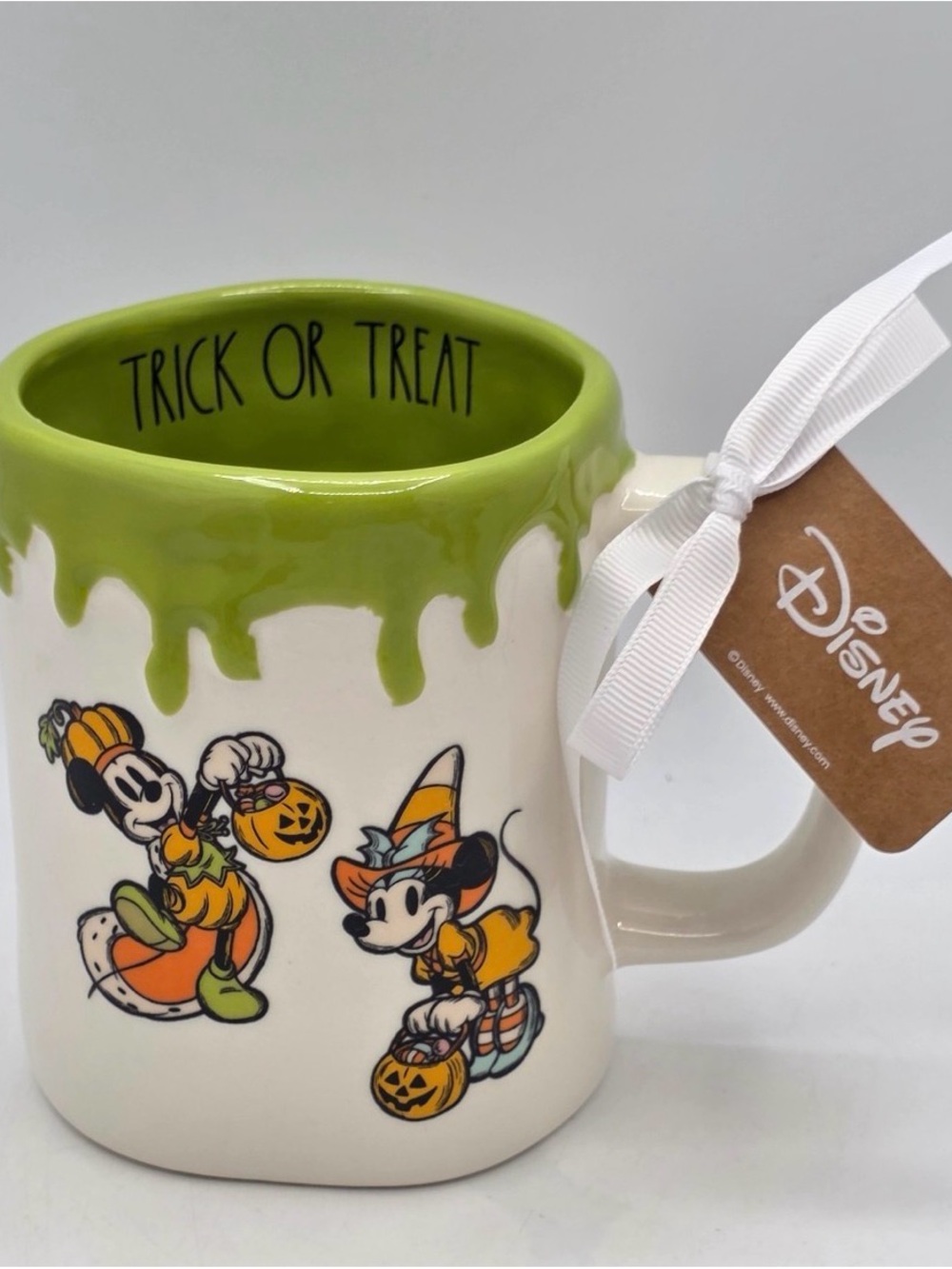 Disney Green-Trim Halloween Mickey & Minnie Ceramic Mug